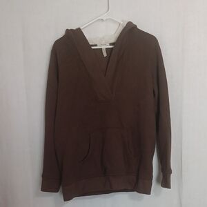 Old Navy Maternity Brown Hooded Sweatshirt Size Medium